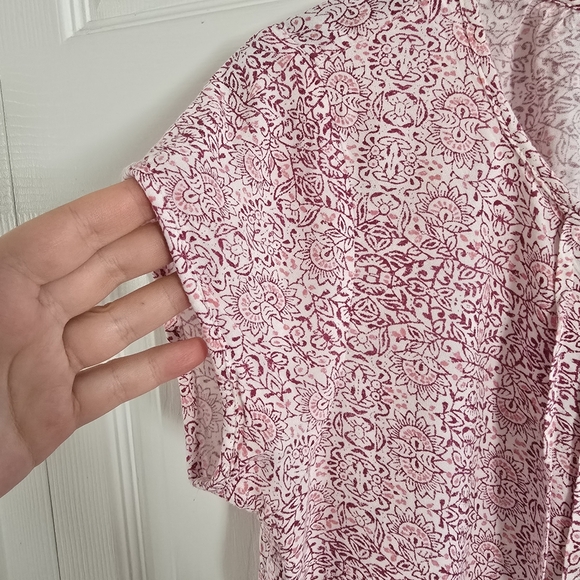 Sonoma Women's Casual Short Sleeve Rayon Floral Blouse Top Size S - Picture 5 of 9